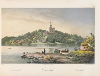 Udsigt over Oscarshal, 1852